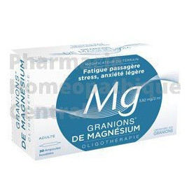 Magnésium - Granions - boite de 30 ampoules - Fatigue passagère, stress, anxiété légère, crampes, raideurs