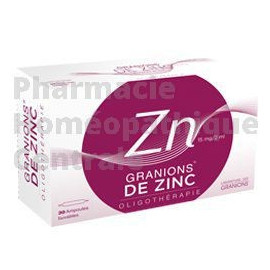 GRANIONS DE ZINC® en ampoules buvables est utilisé dans le traitement d'entretien de l'acné inflammatoire. 