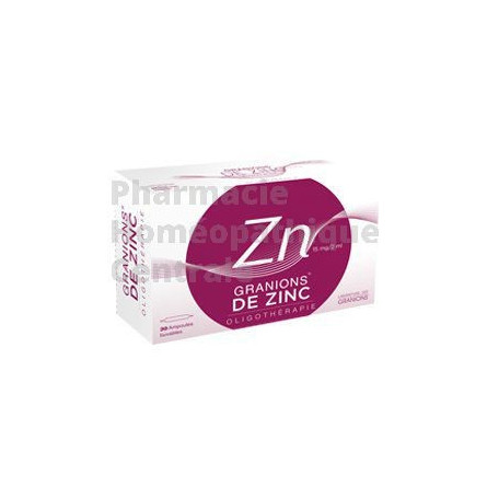 GRANIONS DE ZINC® en ampoules buvables est utilisé dans le traitement d'entretien de l'acné inflammatoire. 