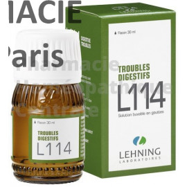 L114  est indiqué en cas de troubles digestifs - Laboratoire LEHNING