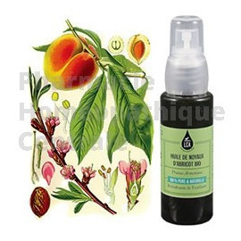 NOYAUX D'ABRICOT - HUILE VEGETALE BIO Flacon de 50 mL Nourrissante, tonifiante, cicatrisante et réparatrice