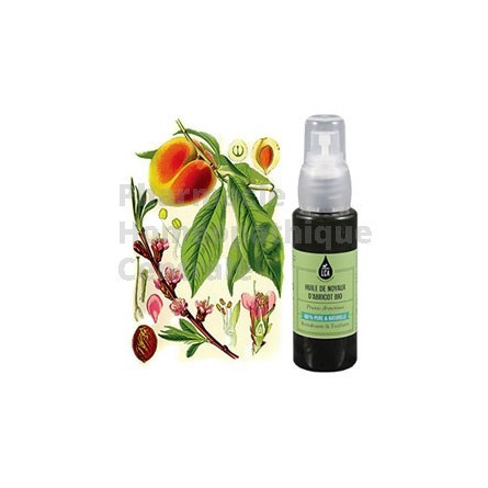 NOYAUX D'ABRICOT - HUILE VEGETALE BIO Flacon de 50 mL Nourrissante, tonifiante, cicatrisante et réparatrice