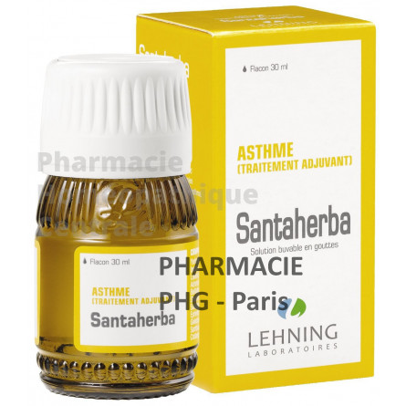 Santaherba , traitement préventif  et adjuvant de l'asthme - LEHNING - Solution buvable en gouttes - Flacon de 30 mL