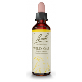 Fleurs de Bach Wild Oat n°36 - indécisionelles ont des pensées négatives, une sorte d’amertume.  flacon de 20 ml