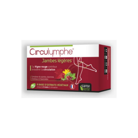 Circulymphe : plantes veinotoniques et vitamines pour la circulation sanguine Laboratoires Santé Verte