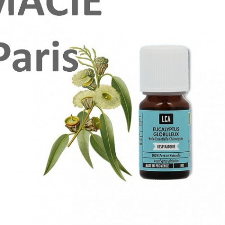 EUCALYPTUS GLOBULEUX - HUILE ESSENTIELLE BIO LCA expectoration et l'oxygénation du sang.