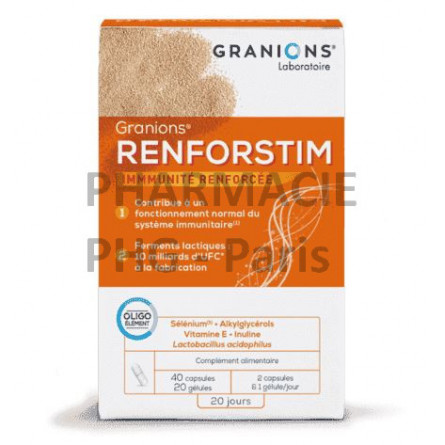 RENFORSTIM - GRANIONS - Immunité Boîte de 40 capsules et 20 gélules