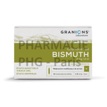 GRANIONS DE BISMUTH® conseillé lors d'Etats infectieux viraux ORL