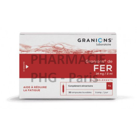 GRANIONS DE FER®  aide à réduire la fatigue - Laboratoire Granions