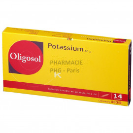 OLIGOSOL POTASSIUM - Fonctions neuromusculaires, Boîte de 14 ampoules.