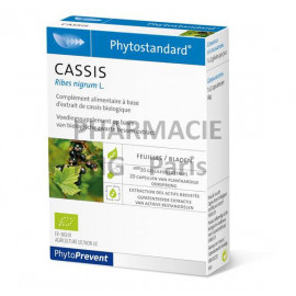 Phytostandard® - Cassis pour l'arthrose et l'allergie. Pileje - Boîte de 20 gélules