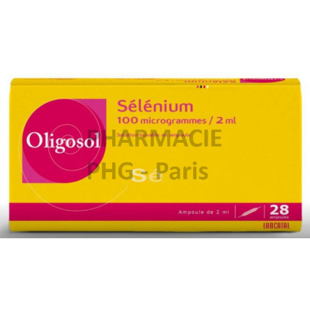 OLIGOSOL SELENIUM - Affections musculaires et cutanées, Boîte de 28 ampoules de 2 mL - Laboratoire LABCATAL