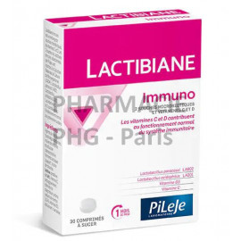 Lactibiane Immuno pour les défenses naturelles. Lactibiane Immuno - PiLeJe - Immunité - Boîte de 30 comprimés