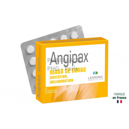 ANGIPAX - LEHNING - Mal de gorge Boite de 40 comprimés