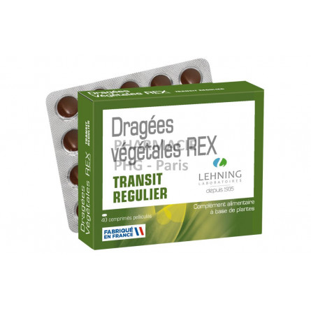 DRAGÉES VÉGÉTALES REX - LEHNING - Constipation Boîte de 40 comprimés pelliculés