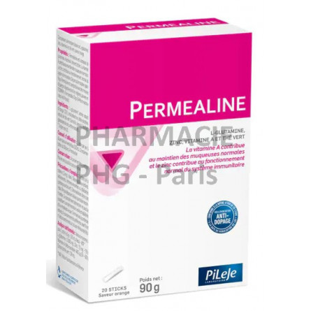 Perméaline - Pileje - Barrière intestinale Perméaline -  Boîte de 20 sticks 