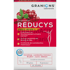 REDUCYS - GRANIONS - Confort urinaire - Boîte de 30 gélules végétales