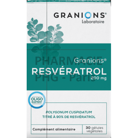RESVERATROL - GRANIONS - Antioxydant - Flacon de 30 gélules végétales