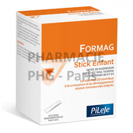 FORMAG Stick Enfant - Apports en magnésium pour les enfants Boîte de 20 sticks - Laboratoire PILEJE