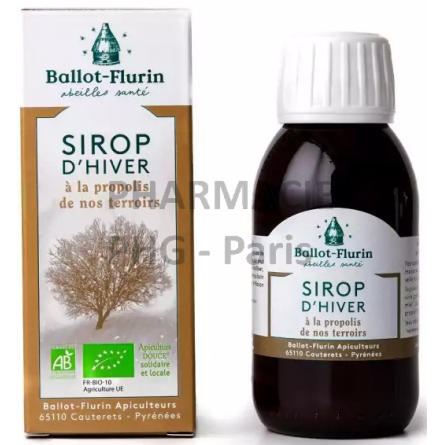 Sirop d'hiver à la propolis de nos terroirs - Ballot-Flurin, Sirop bio apaisant, 100 mL