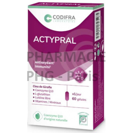 ACTYPRAL - CODIFRA - Antioxydant Etui de 60 gélules
