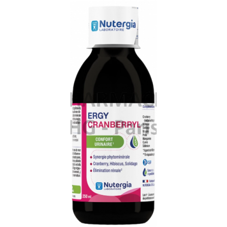 ERGYCRANBERRYL - NUTERGIA - Confort urinaire - Flacon de 250 mL