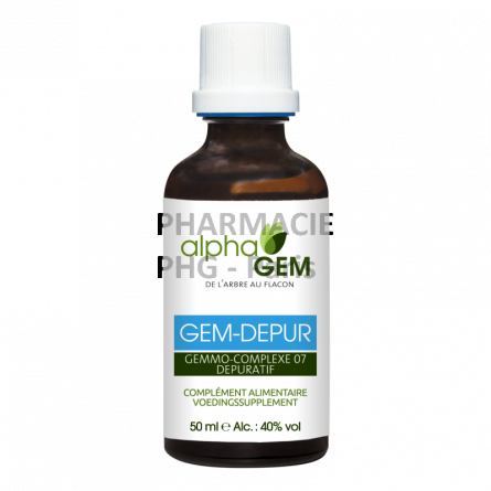 GEM-DEPUR Complexe n°7 BIO - AlphaGem - Toxines - Flacon compte-gouttes de 50 mL