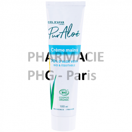 Pur Aloé - Crème mains - Aloe Vera 70% - Tube 100 mL