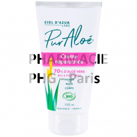 Pur Aloé - Crème réparatrice - 70% Aloé Vera - Tube 150 mL