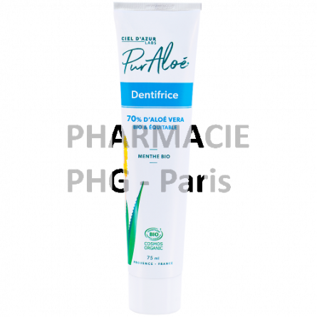 Pur Aloé - Dentifrice - 70% Aloé Vera - Tube 75 mL