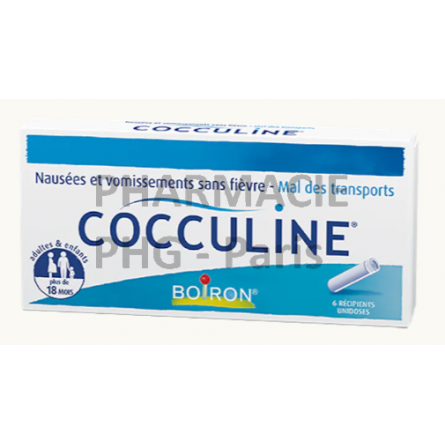 BOIRON - COCCULINE, 6 doses - Mal des transports Boîte de 6 tubes de granules en récipient unidose