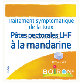 BOIRON - Pâtes pectorales LHF à la mandarine - Toux Boîte de 60 g environ - Pâtes à sucer 