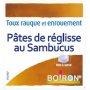 BOIRON - Pâtes de réglisse au sambucus - Toux rauque, enrouement Boîte de 70 g - Pâtes à sucer 