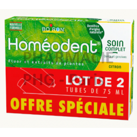 BOIRON - HOMEODENT CITRON SOIN COMPLET  - lot de 2 tubes de 75mL