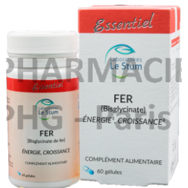 FER (Bisglycinate) - Laboratoires Le Stum - Pilulier de 60 gélules