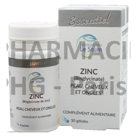 ZINC (Bisglycinate) - Laboratoires Le Stum - Pilulier 30 gélules 