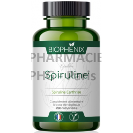 Spiruline 100% naturelle et végane - BIOPHENIX - Vitalité - Pilulier de 200 comprimés