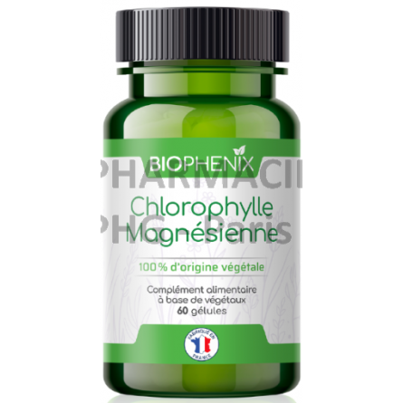 Chlorophylle Magnésienne - Pilulier de 60 gélules - Laboratoire BIOPHENIX