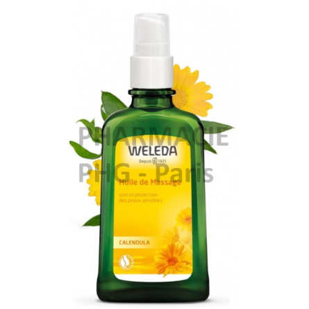 Huile de Massage au Calendula - WELEDA - Flacon pompe - 100mL