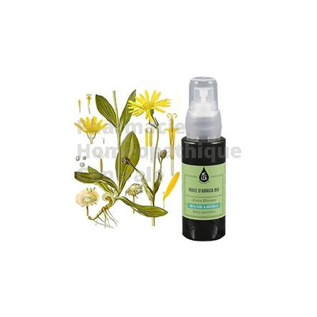 Huile végétale d'arnica BIO du laboratoire LCA. Huile aux propriétés anti-inflammatoires.