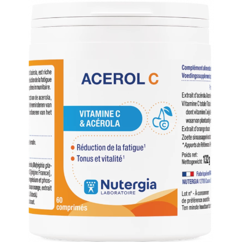 ACEROL C - NUTERGIA - Fatigue 60 comprimés
