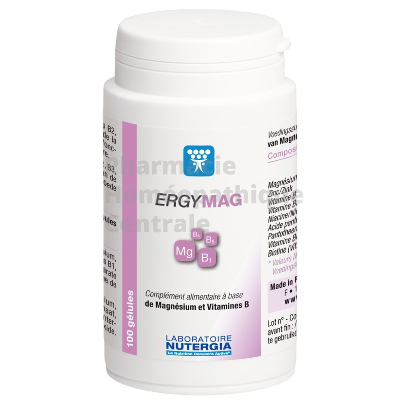ERGYMAG est un complément alimentaire riche en magnésium et vitamines du groupe B 