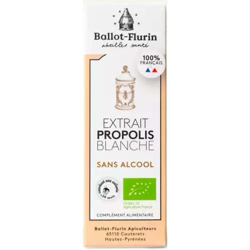Extrait de Propolis Blanche sans alcool - Ballot-Flurin