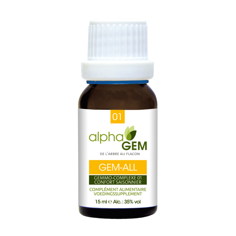 GEM-ALL Complexe n°1 BIO - AlphaGem - Allergie Flacon compte-gouttes de 15 mL