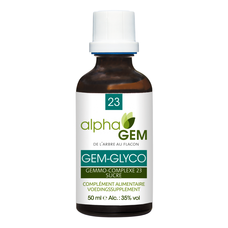 GEM-GLYCO Complexe n°23 BIO - AlphaGem - Sucres Flacon compte-gouttes de 50 mL