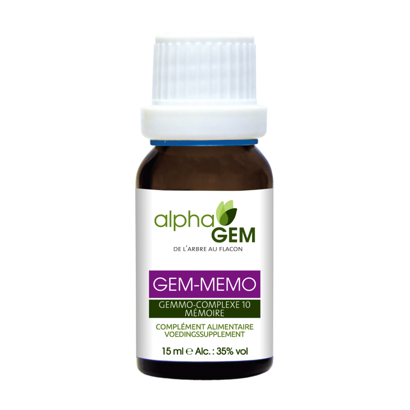 GEM-MEMO Complexe n°10 BIO - AlphaGem - Mémoire - Flacon compte-gouttes de 15 mL