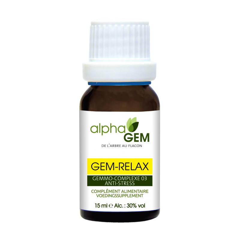 GEM-RELAX Complexe n°3 BIO - AlphaGem - Stress Flacon compte-gouttes de 15 mL