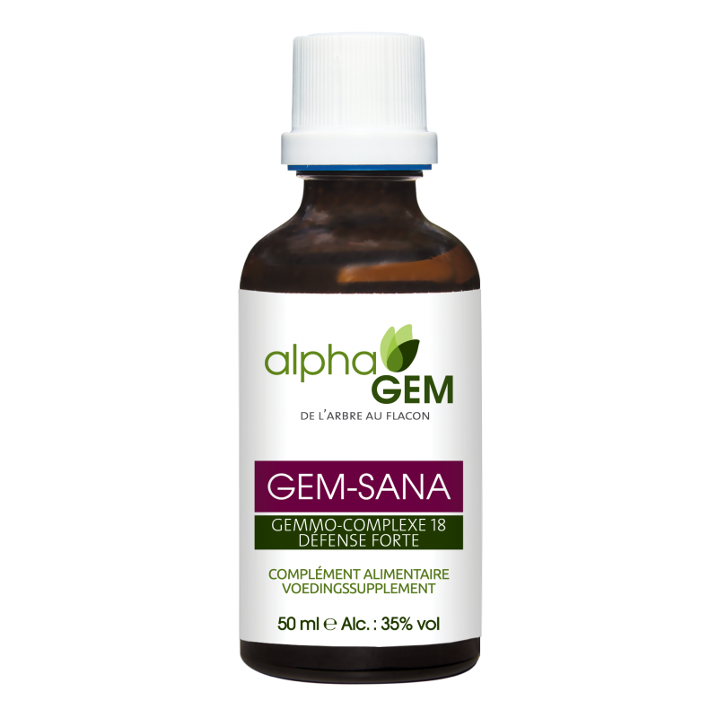 GEM-SANA Complexe n°18 BIO - AlphaGem - Infections respiratoires Flacon compte-gouttes de 15 mL