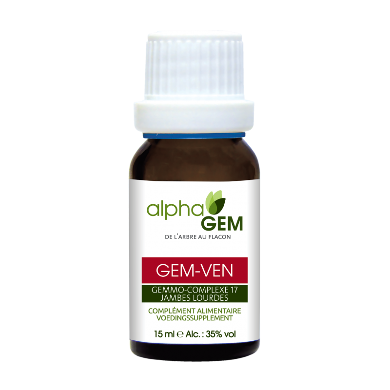 GEM-VEN Complexe n°17 BIO - AlphaGem - Circulation veineuse Flacon compte-gouttes de 15 mL