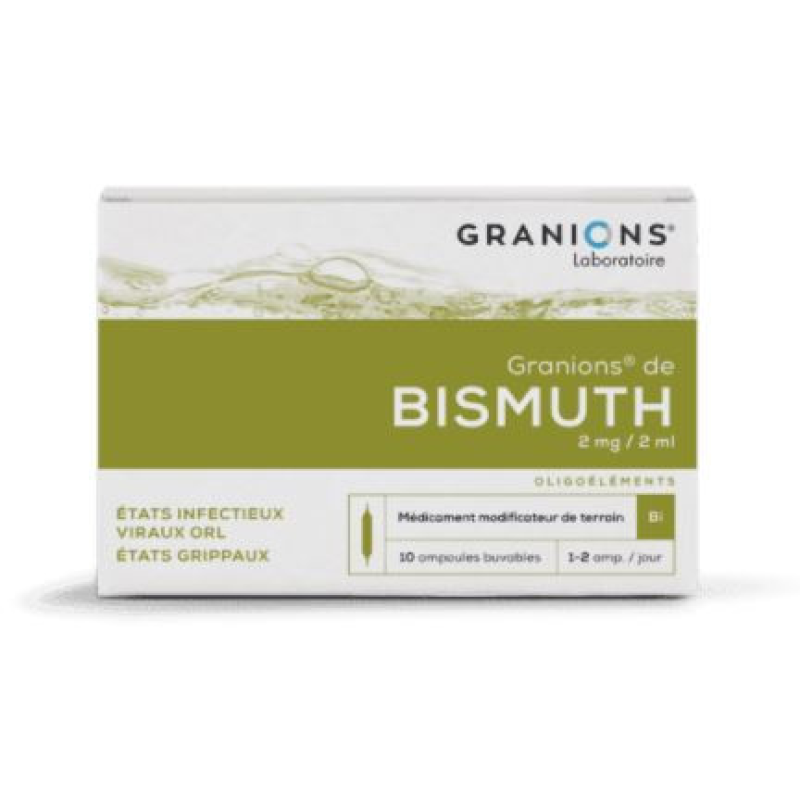 GRANIONS DE BISMUTH® conseillé lors d'Etats infectieux viraux ORL
